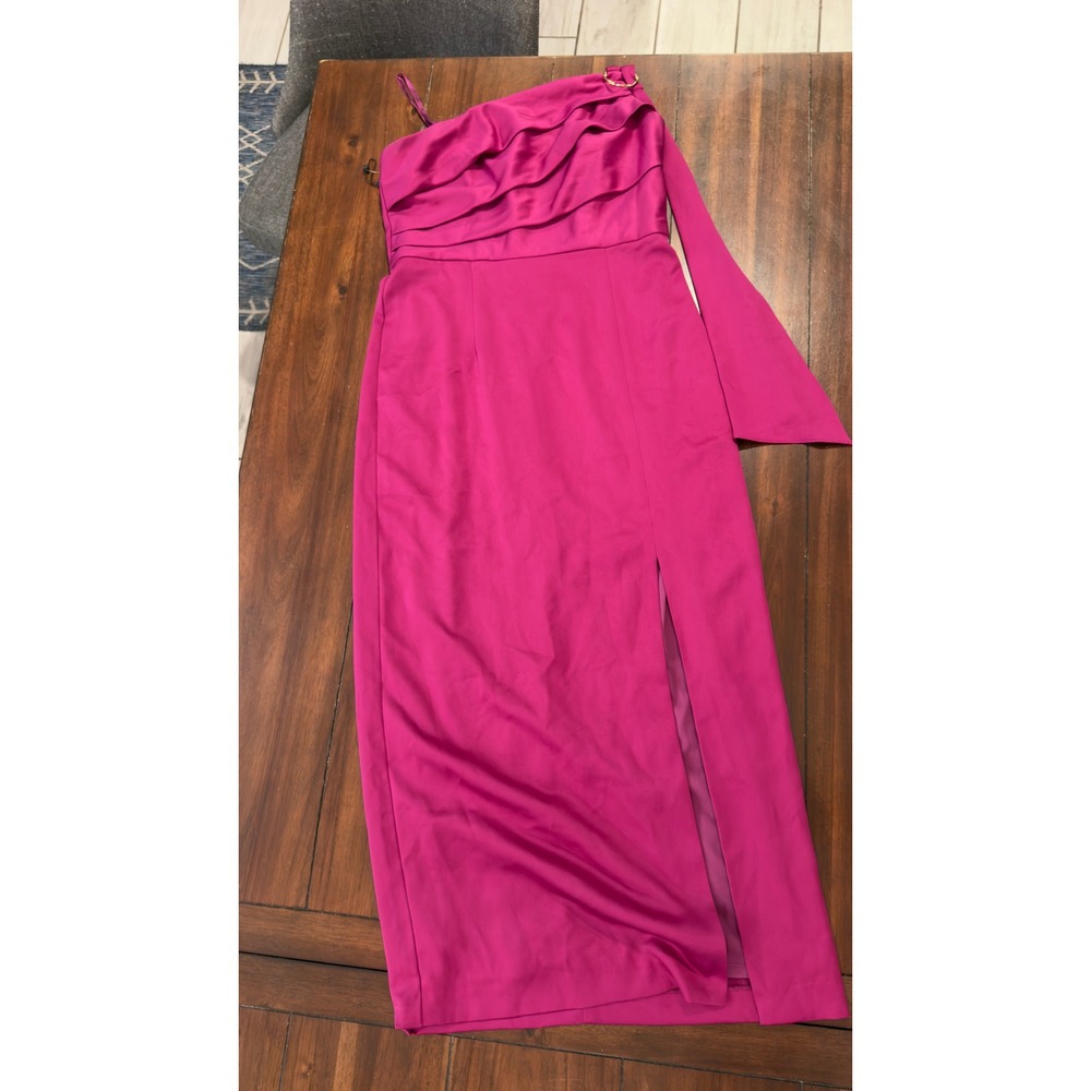 Adrianna Papell Women's Satin Crepe Dress Evening Gown Wild Magenta SZ 6 NEW NWT - Picture 9 of 16